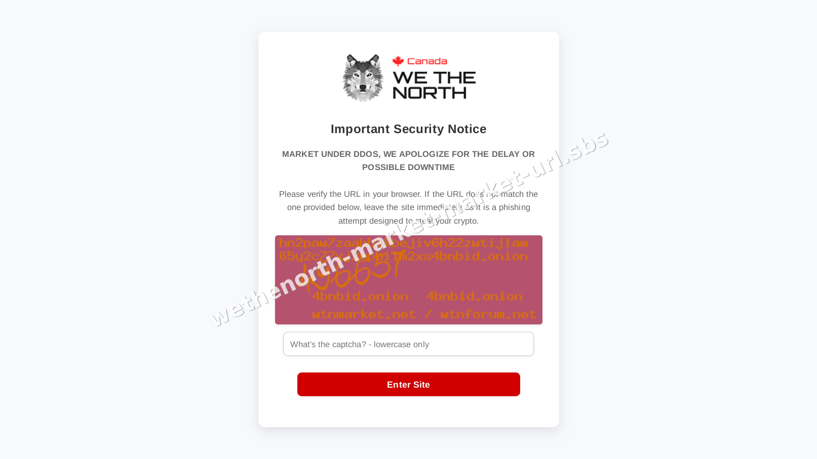 Wethenorth Market Market Url interface — view 3